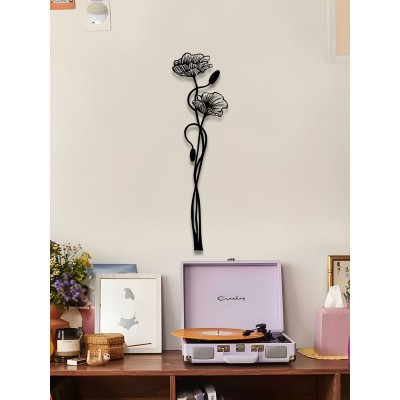 Gelincik Bahar Çiçeği Metal Tablo, Minimalist Metal Tasarımı , Çiçekli Metal Tablo, Modern Ev Dekoru, Dikey Metal Duvar Panosu, Zarif Duvar Aksesuarı, Ev Hediyesi